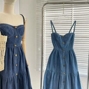 Blue Denim Button-Down Dress